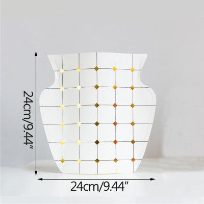Mediterranean Waterproof Paper Vase with Gold Embossing