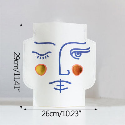 Mediterranean Waterproof Paper Vase with Gold Embossing